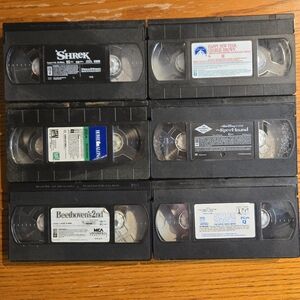 Assorted Black VHS Tape Lot - Electronics Media